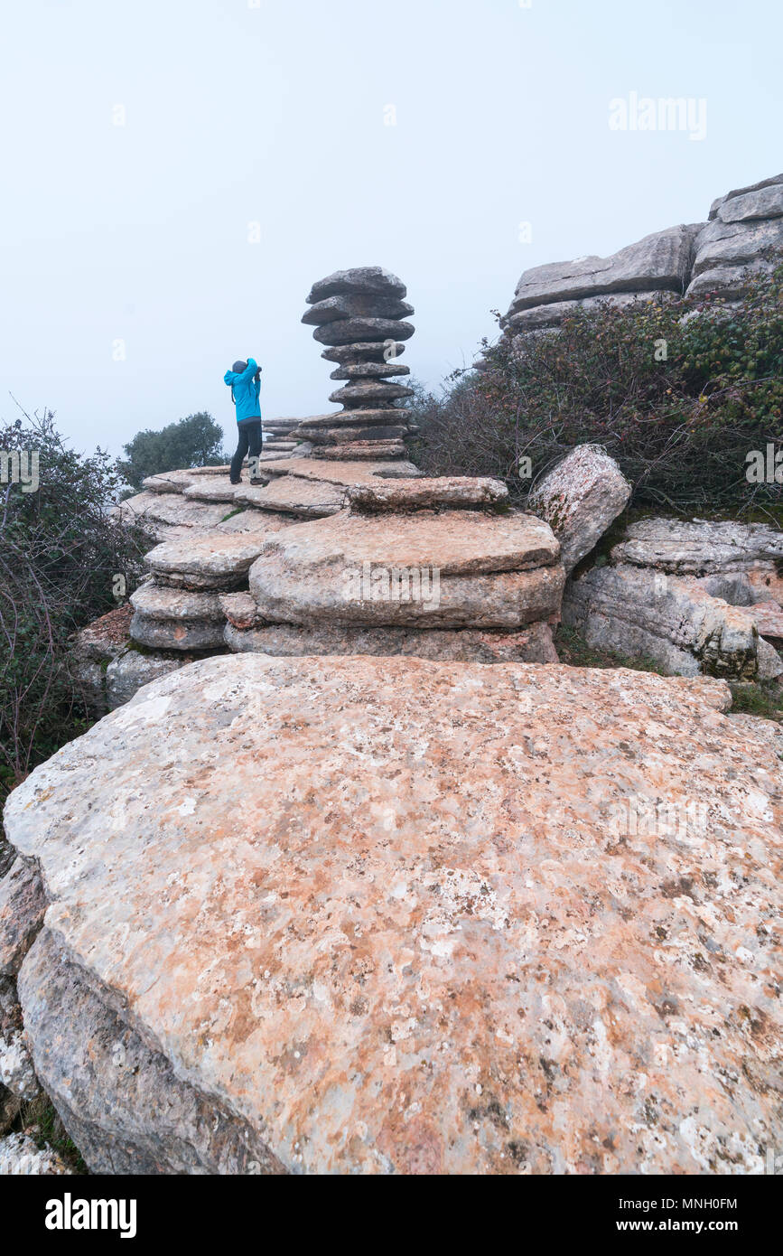 El Tornillo, Torcal de Antequera Nature Reserve, Málaga, Andalusia, Spain,  Europe Stock Photo - Alamy