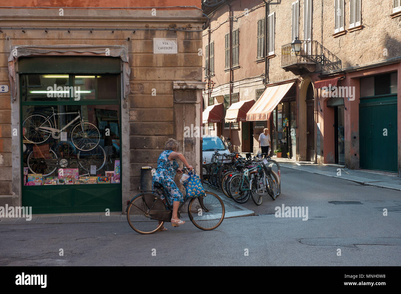 Ferrara. Street scene. Italy. Stock Photo