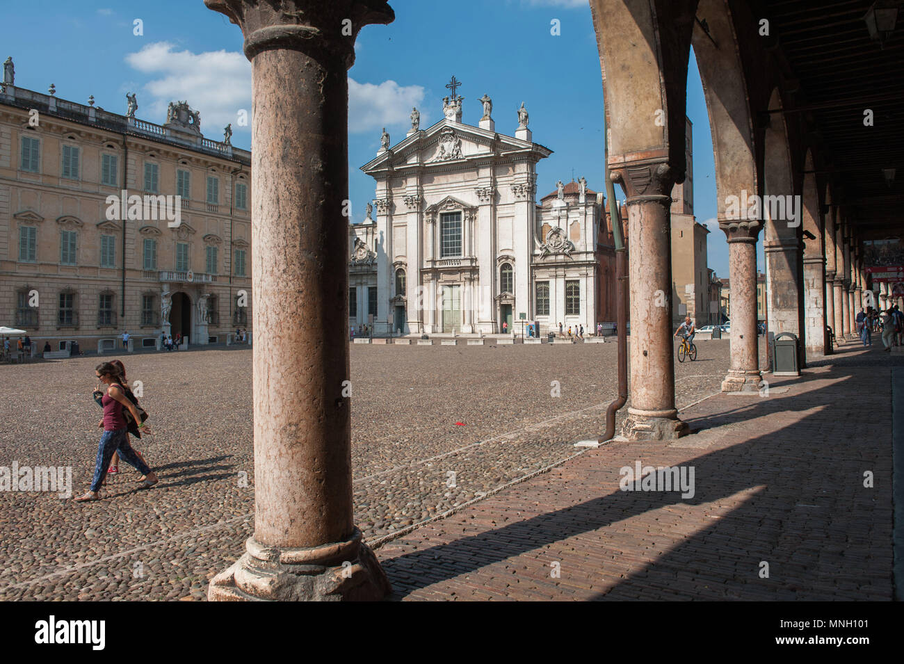 Mantova. Cathedral and Ducal Palace, Piazza Sordello. Italy. Stock Photo