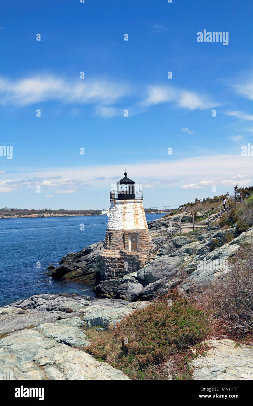 Castle Hill Lighthouse, Newport, Rhode Island, USA Stock Photo Alamy