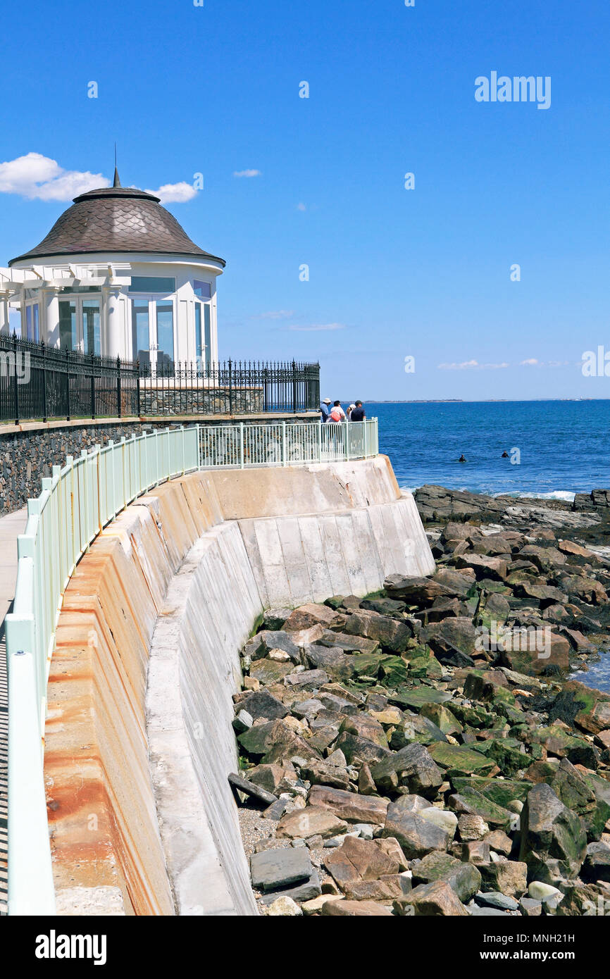 The Cliff Walk, Newport, Rhode Island, USA Stock Photo