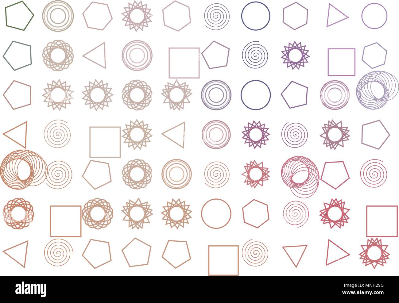 Color abstract mixed pattern generative art background. Style of mosaic ...