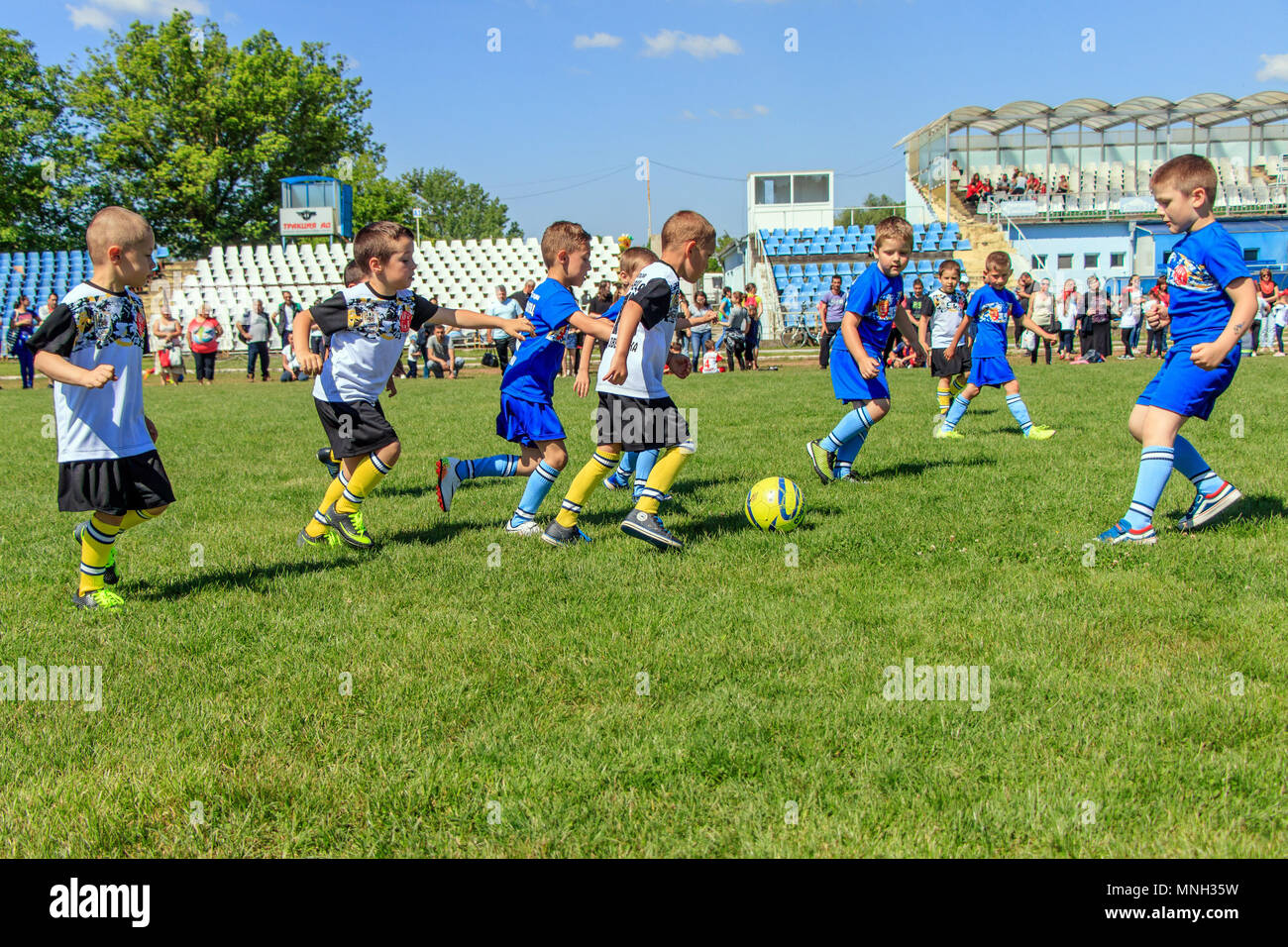 children's football team bulgaria varna 16.05.2018 Stock Photo