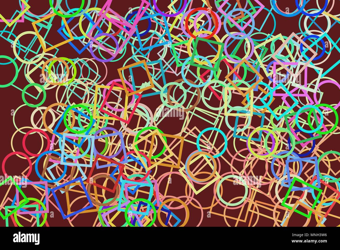 Conceptual background ellipse & square box pattern for design. Vector illustration graphic. Stock Vector