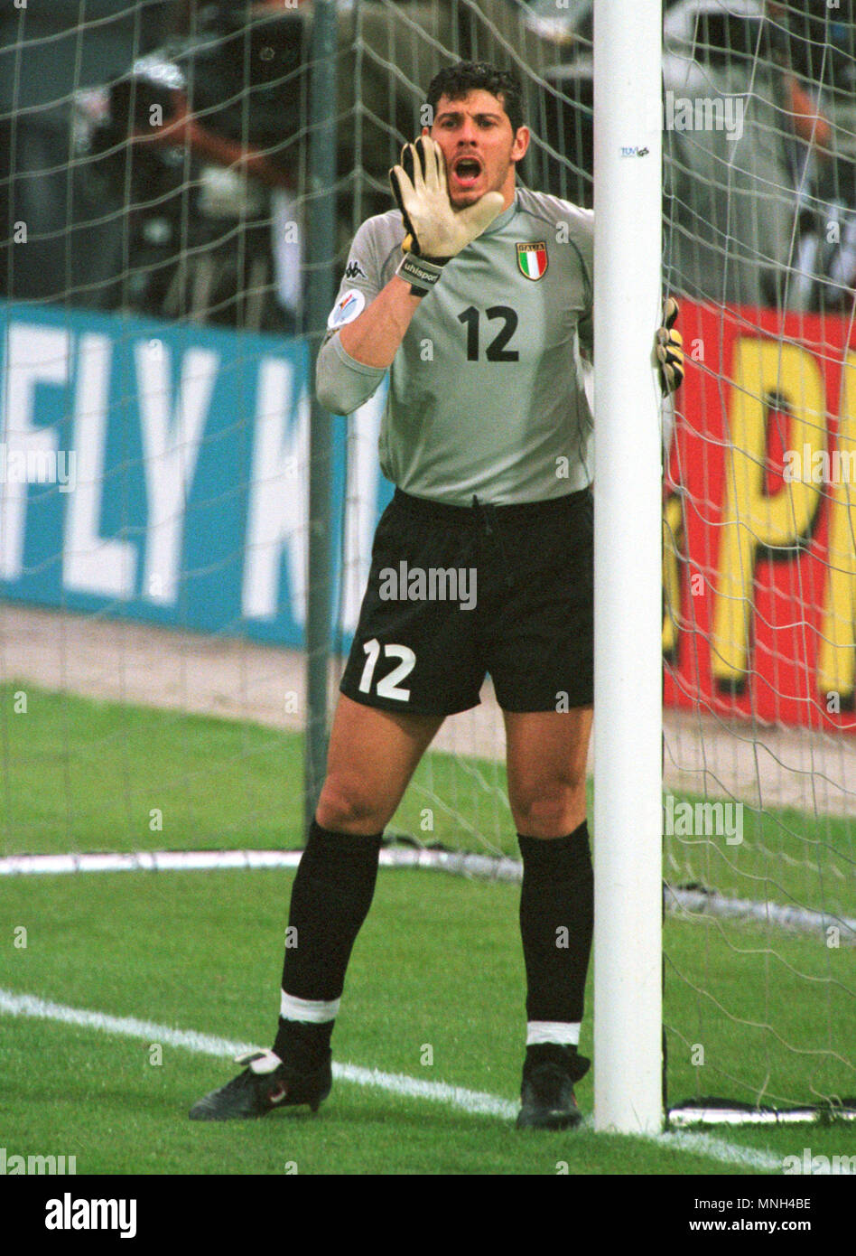 Football:  Feijenoord Stadion in Rotterdam, Netherlands 02/07/2000 UEFA Euro 2000 tournament , Final  France vs. Italy 2:1 --- Francesco TOLDO (Italy) Stock Photo