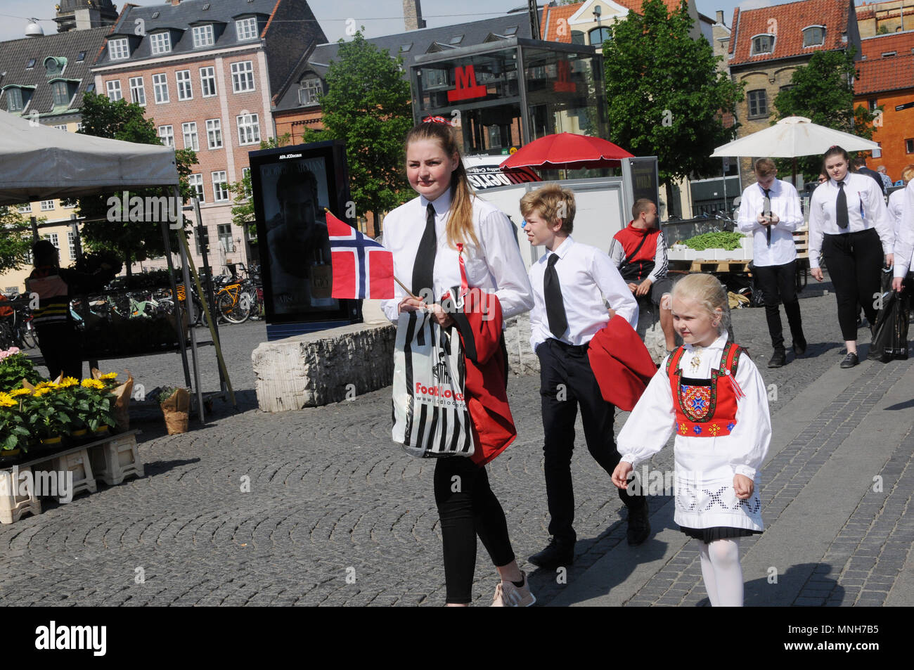 Copenhagen Denmark 17 May 2018 Norwegain celebrate thier national