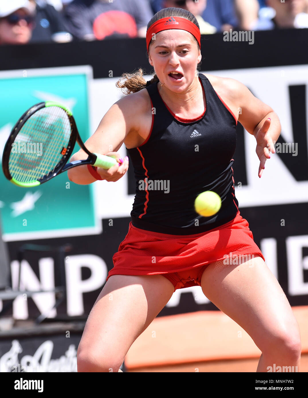 Rome, Italy. 17th May, 2018. International Tennis Championships-Rome  17-May-2018 In the picture Jelena Ostapenko Photo Photographer01 Credit:  Independent Photo Agency/Alamy Live News Stock Photo - Alamy
