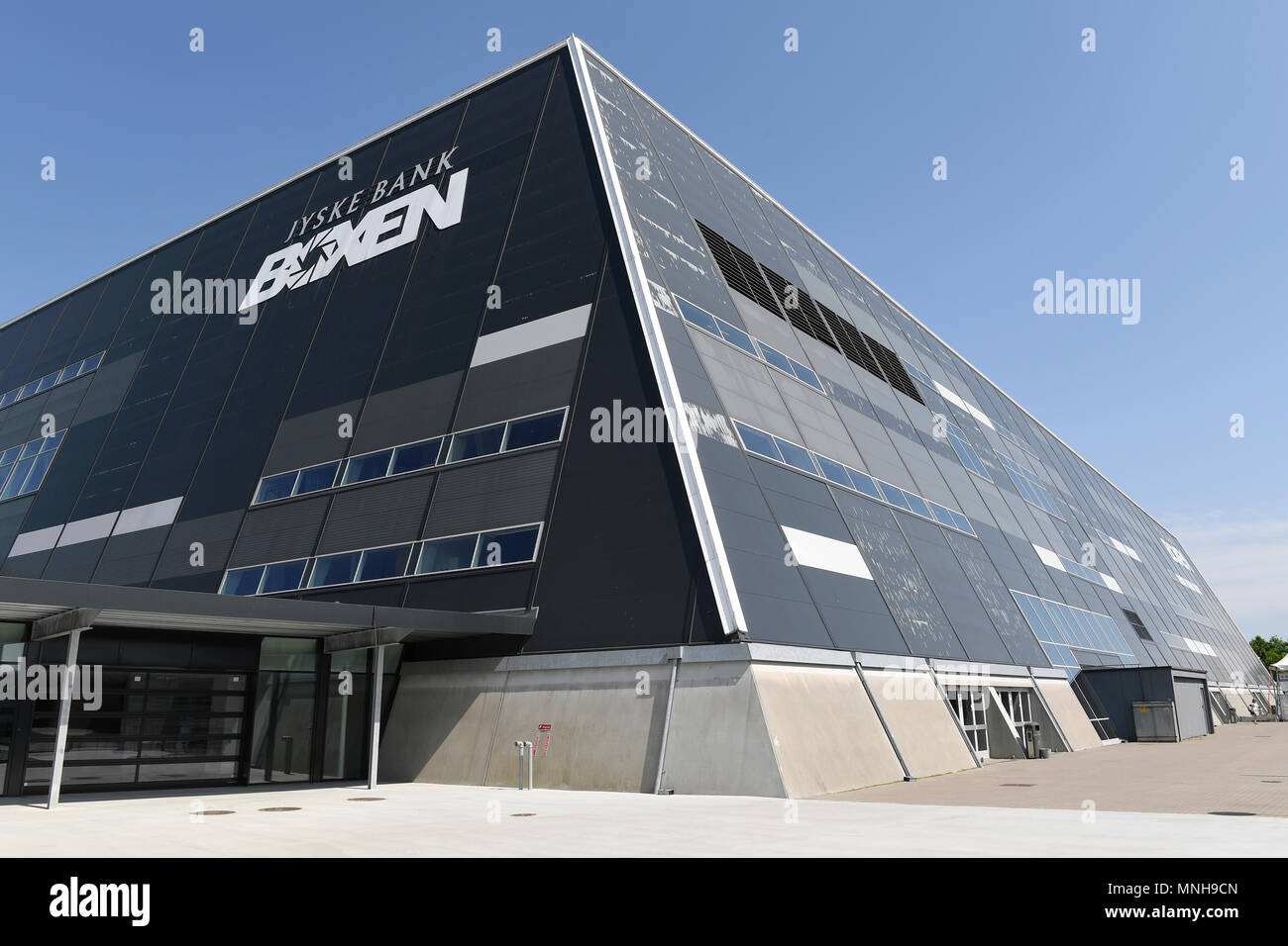 Herning, Denmark. 17th May, 2018. The Jyske Bank Boxen indoor arena is seen prior to the Ice Hockey World Championships quarterfinal match USA vs Czech Republic, in Herning, Denmark, on May 17, 2018. Credit: Ondrej Deml/CTK Photo/Alamy Live News Stock Photo