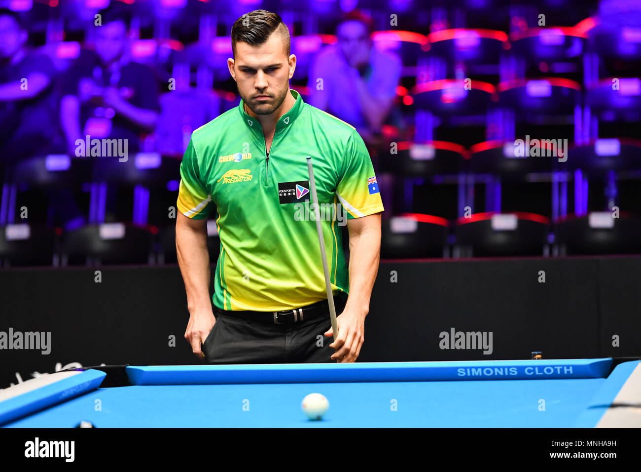 Australias Justin Sajich in action during WORLD CUP of POOL 2018 Round 1 - Australia vs Russia at Luwan (Gymnasium) Arena on Thursday, 17 May 2018
