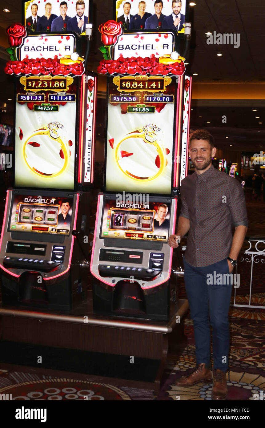 Las Vegas, Nevada, USA. 17th May, 2018. Former Bachelor Nick Viall attends the unveiling of The Bachelor Slot Machine on May 17, 2018 at MGM Grand Hotel & Casino in Las Vegas, Nevada Credit: Marcel Thomas/ZUMA Wire/Alamy Live News Stock Photo