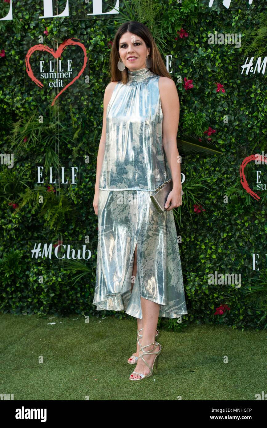 Ester Bellon attends summer party from ELLE magazine Summer Edit on the  occasion of first anniversay of H&M Club in Terraza ABC Serrano in Madrid  the 15th of may of 2018 #HMClubELLE