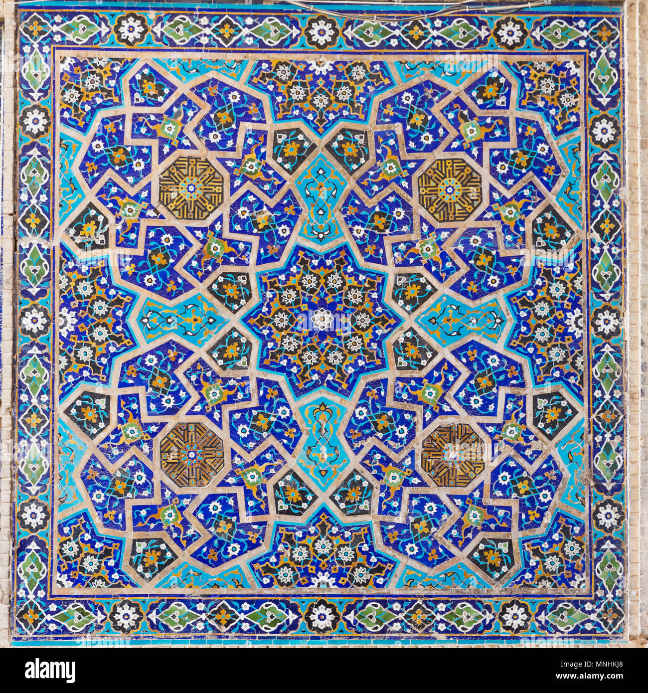 Mosaic Of The Jameh Mosque Of Isfahan Iran This Mosque Is Unesco World Heritage Site Stock