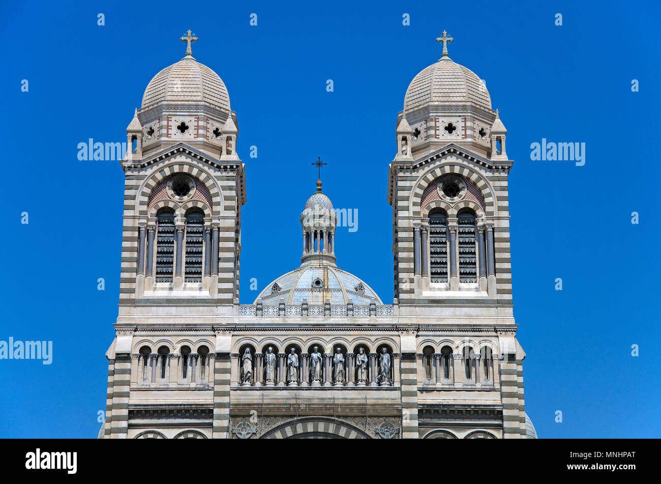 Cathédrale Sainte-Marie-Majeure de Marseille, Bouches-du-Rhone, Provence-Alpes-Côte d’Azur, South France, France, Europe Stock Photo