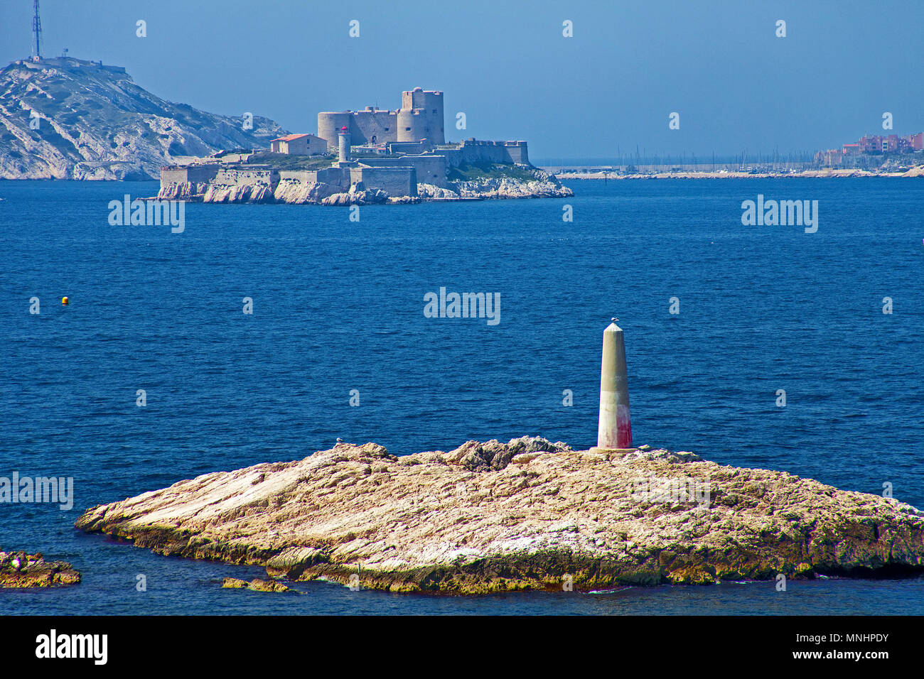 Chateau d'If on Île d’If, former prison island close to Marseille, Bouches-du-Rhone, Provence-Alpes-Côte d’Azur, South France, France, Europe Stock Photo