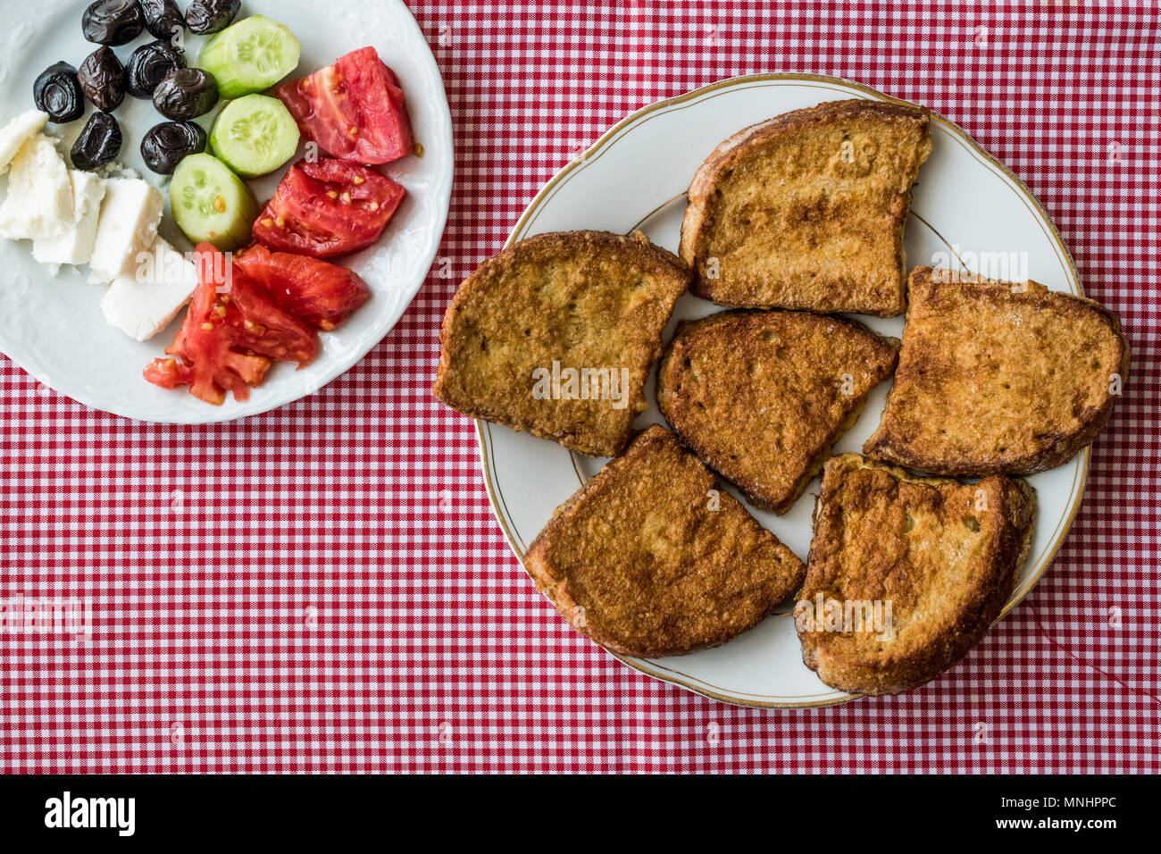 Turkish Egg Bread / Yumurtali ekmek / French Toast. Traditional