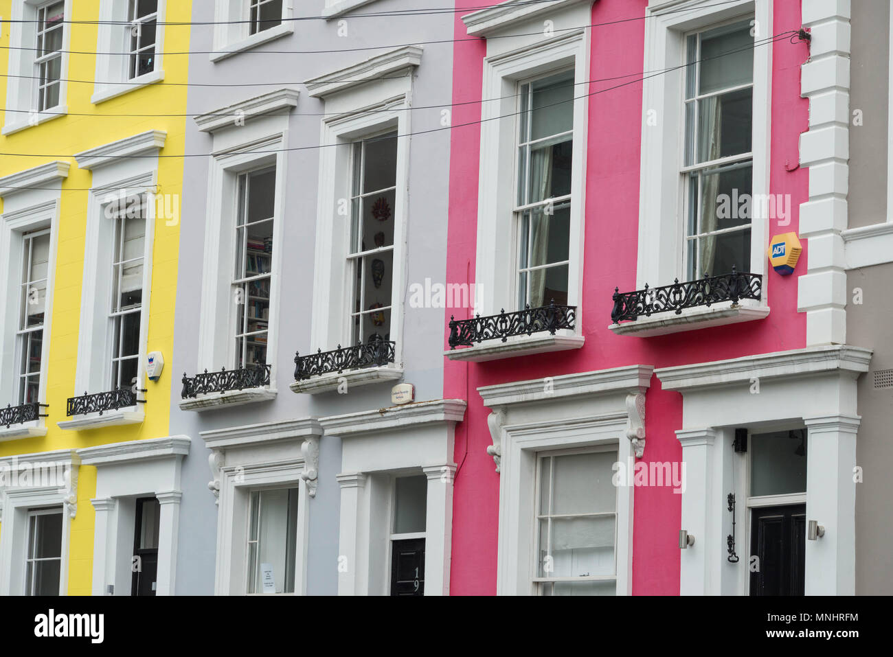 Colourfull houses near Portobello Road Stock Photo