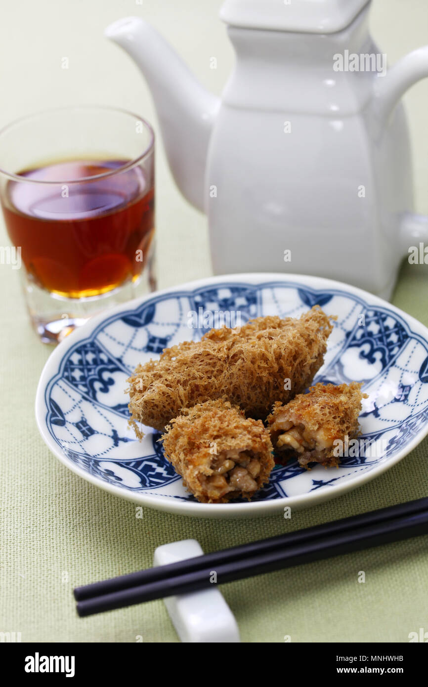 deep fried taro dumplings, chinese dim sum Stock Photo Alamy