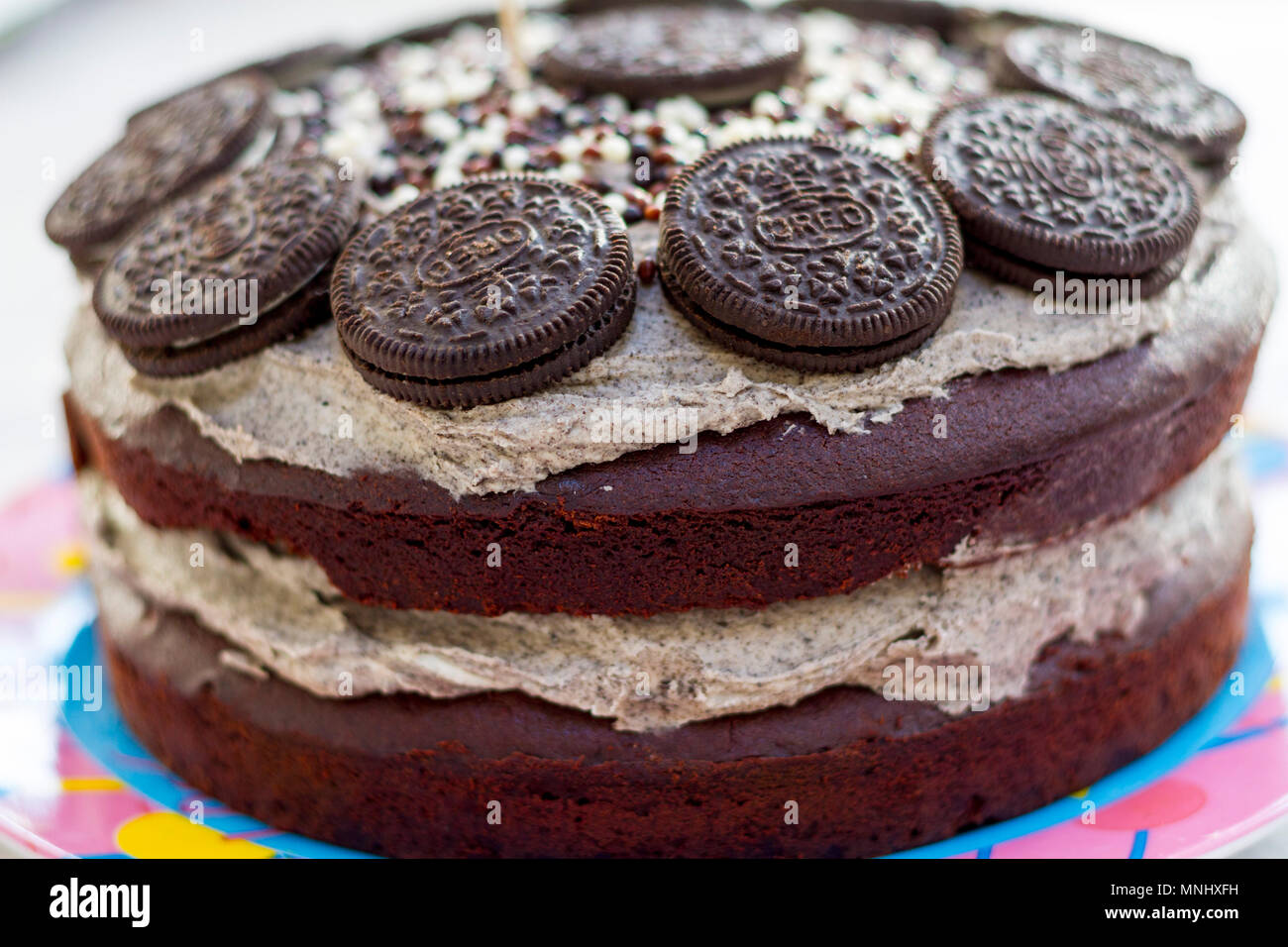 Oreo Biscuit Chocolate Birthday Cake Children Child Kid Birthday