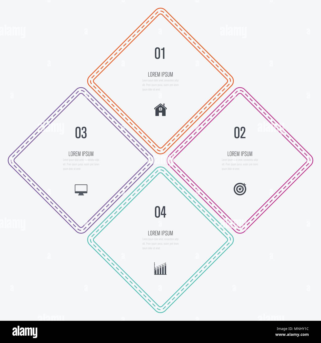 Vector illustration infographics 4 options Stock Vector Image & Art - Alamy