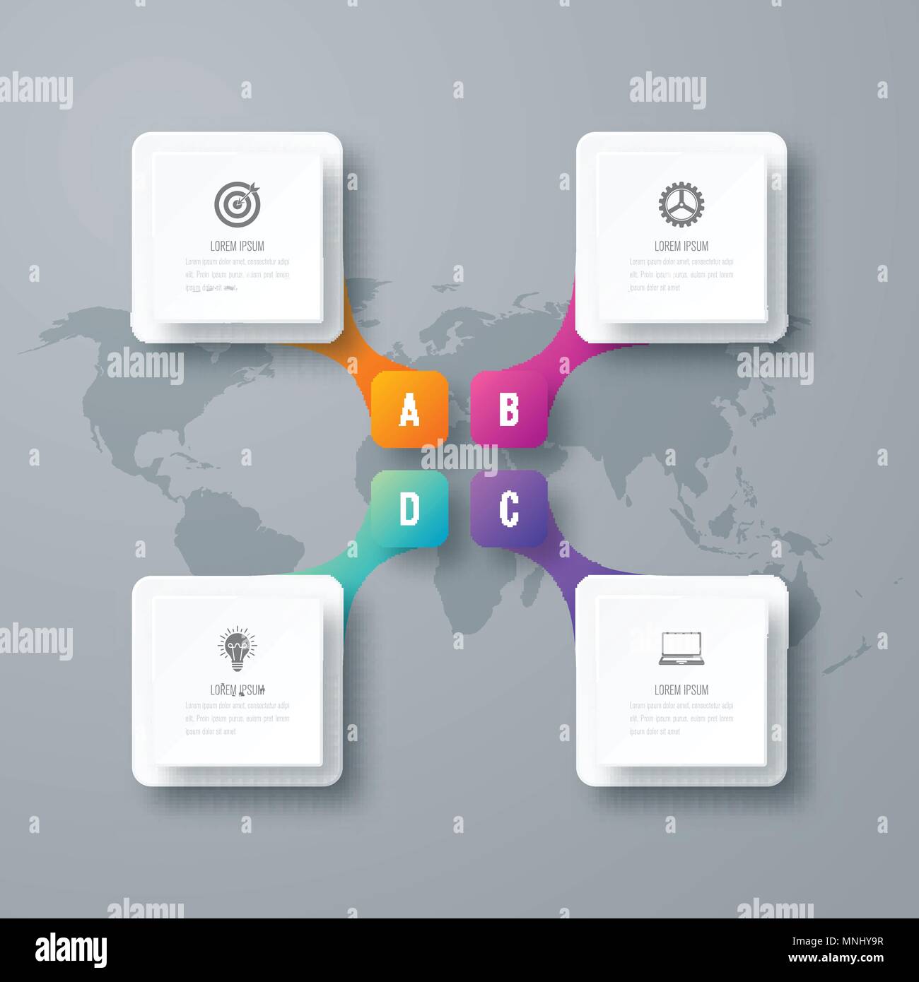 Vector illustration infographics 4 options Stock Vector Image & Art - Alamy