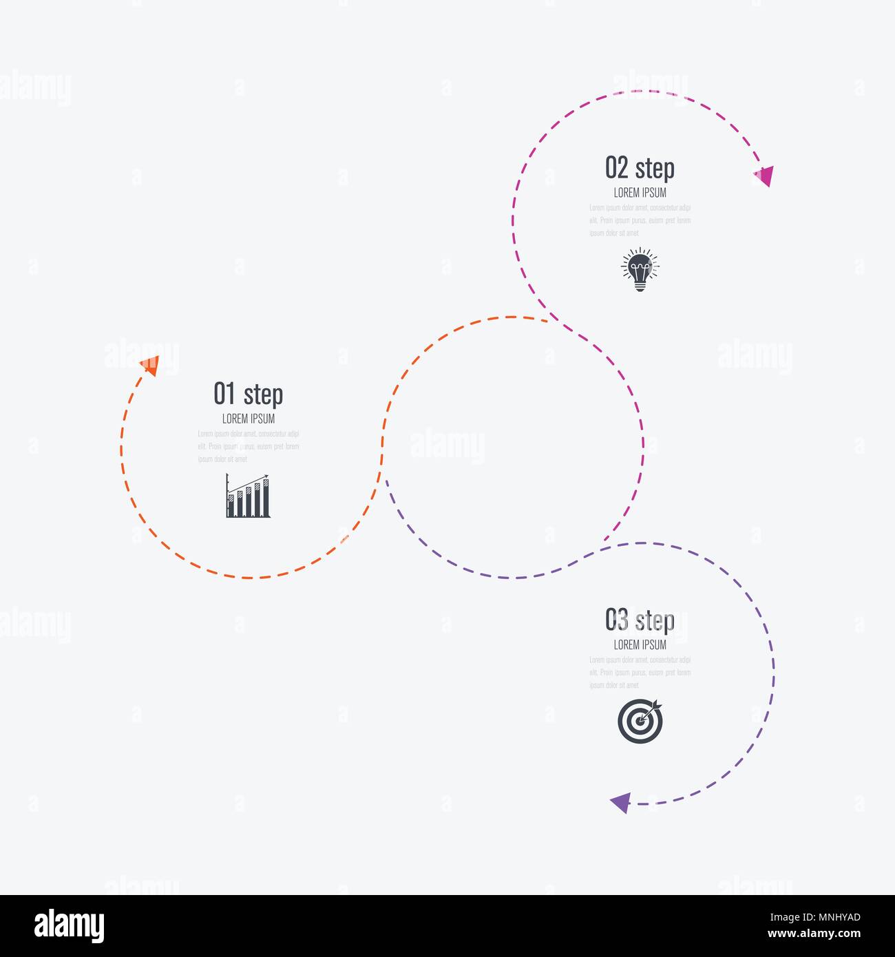 Infographics template 3 options with circle Stock Vector Image & Art ...