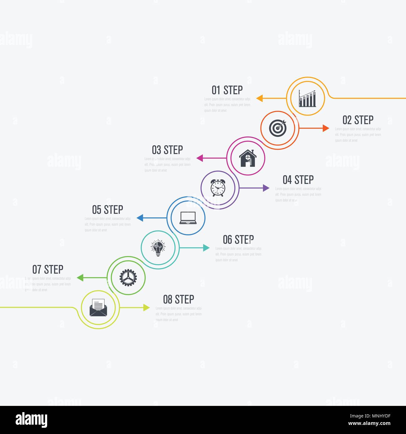Vector illustration infographics 8 options Stock Vector Image & Art - Alamy