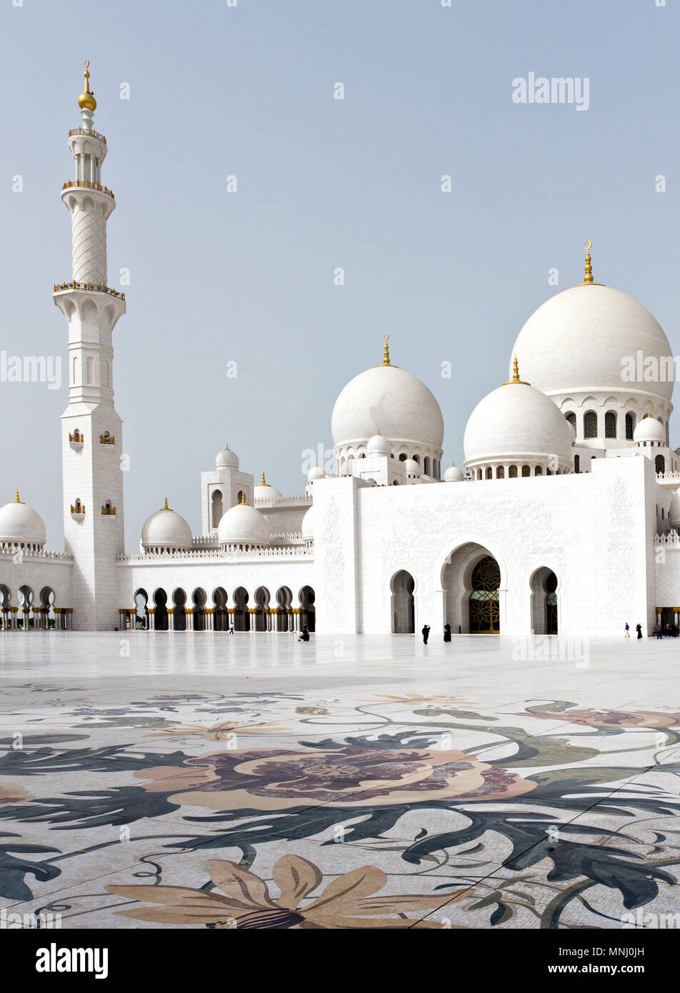 Sheikh Zayed Grand Mosque Scheich Zayid Moschee Abu Dhabi Stock Photo Alamy