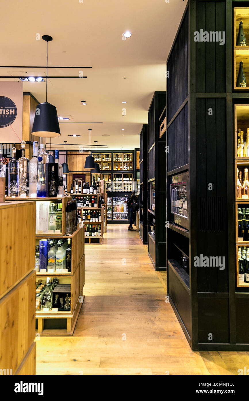 Interior of the Selfridges Wines & Spirits department, London, UK Stock Photo