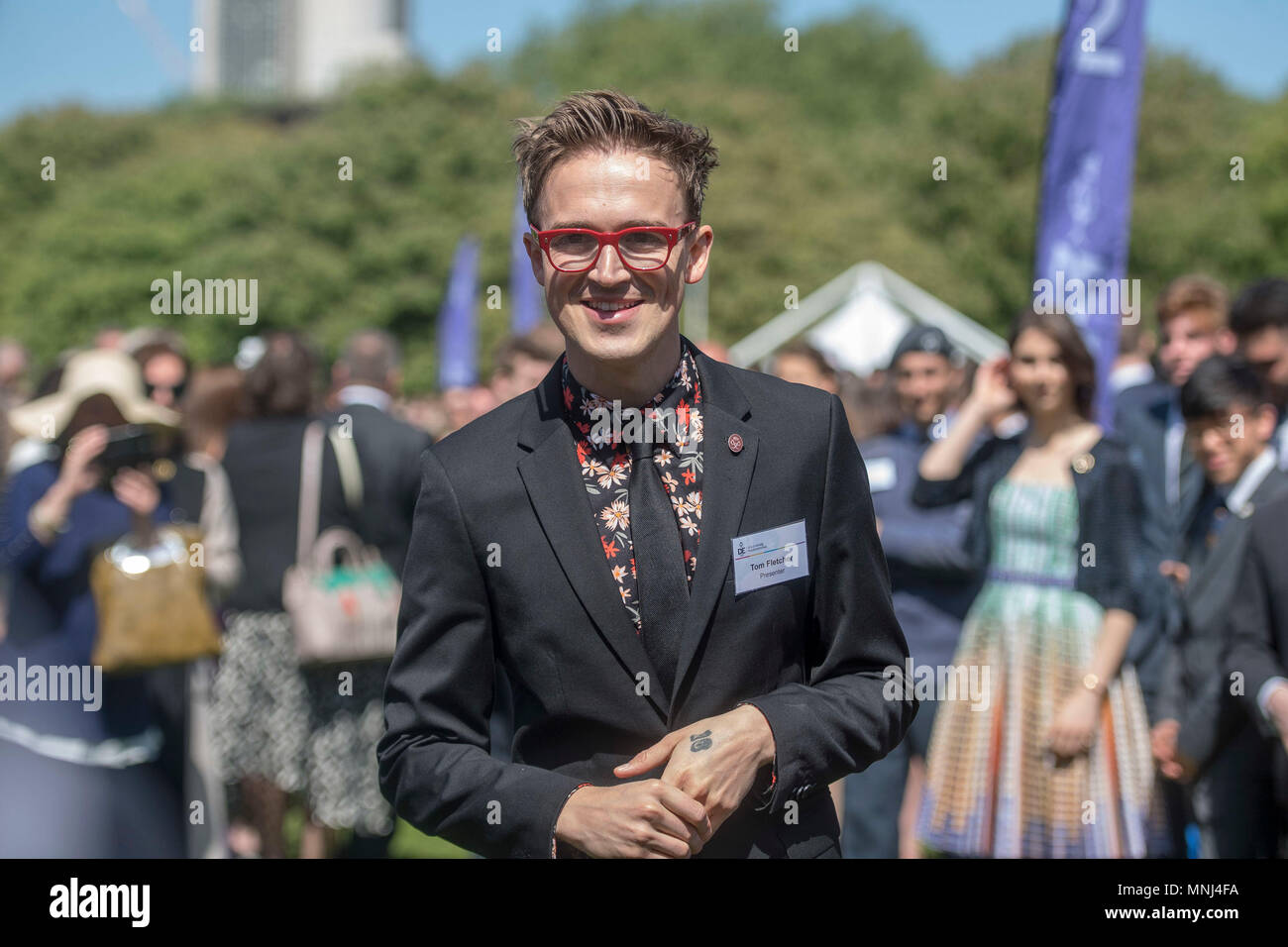 Tom Fletcher Attends A Reception For Young People Who Have Achieved Their Gold Awards During A Ceremony For The Duke Of Edinburgh S Award At Buckingham Palace Gardens In London Stock Photo