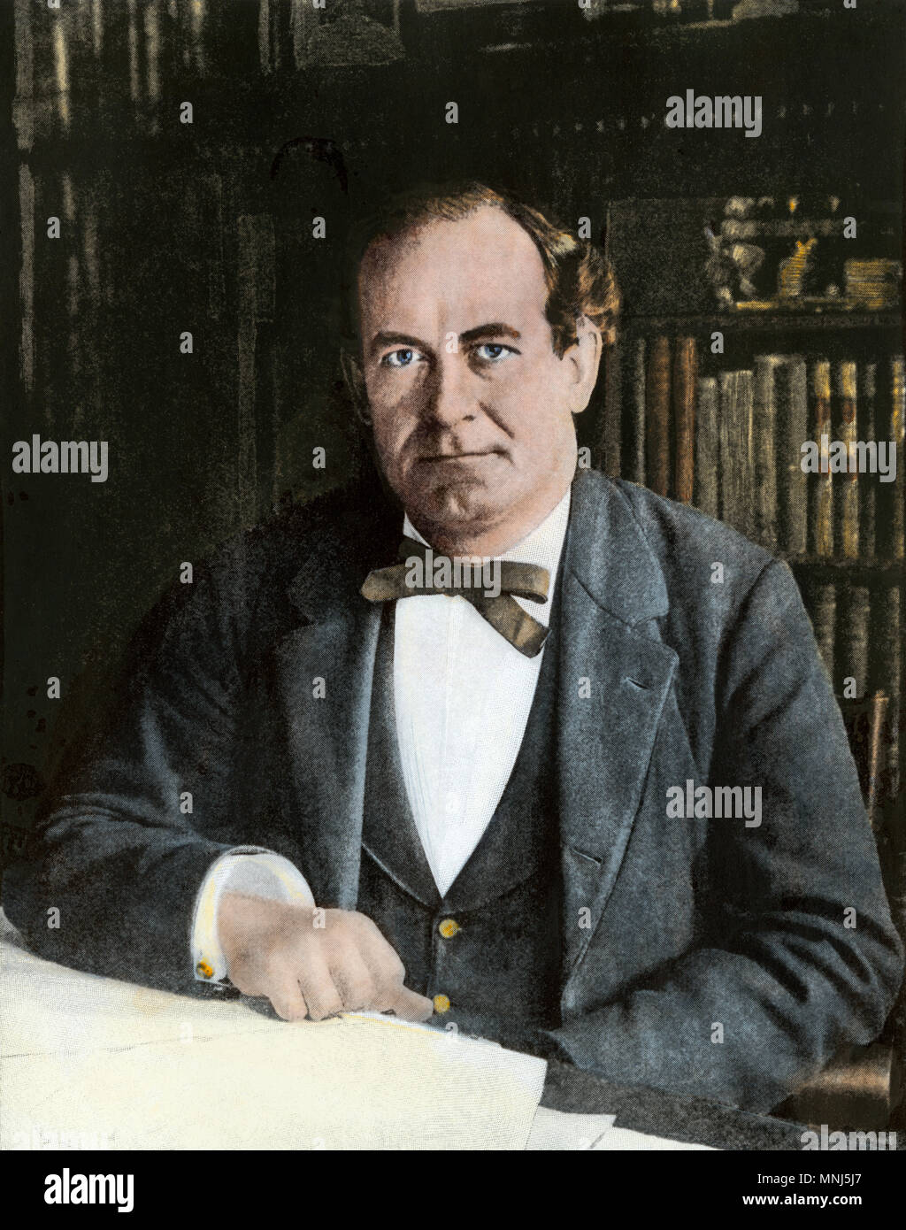 William Jennings Bryan, about 1890, in Lincoln, Nebraska. Hand-colored halftone of a photograph Stock Photo