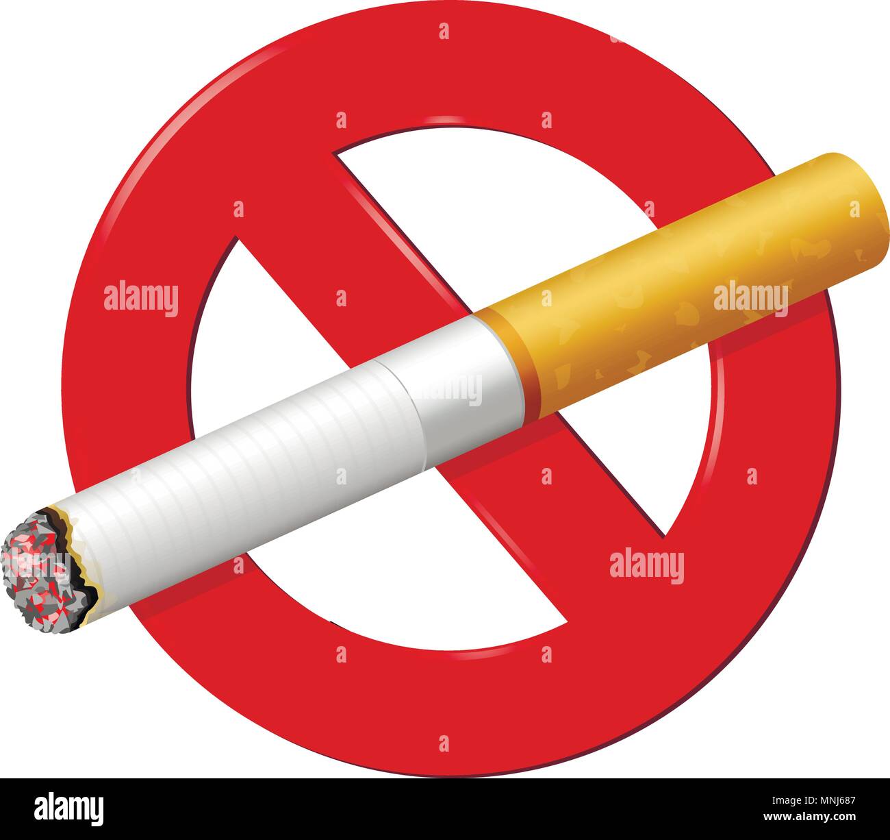 No smoking icon. Stop smoking symbol. Vector illustration Stock Vector
