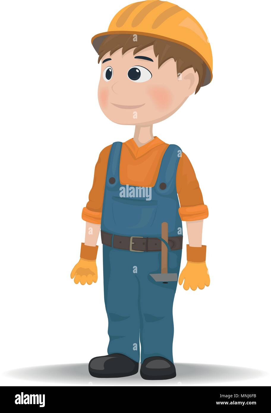 Builder man Royalty Free Vector Image - VectorStock