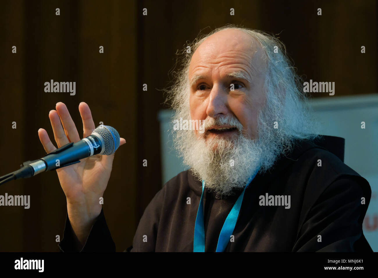 Roman catholic father ANSELM GRUEN (Grün) attending the 101th German Catholic Church Congress 2018 in Muenster (Münster), Germany Stock Photo