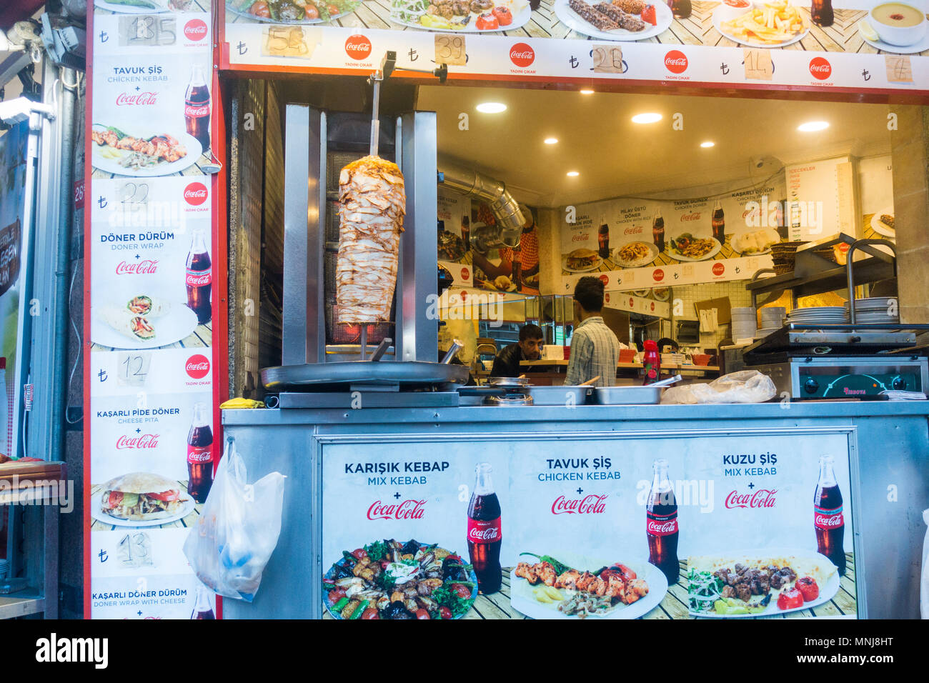 Istanbul kebab shop Stock Photo Alamy