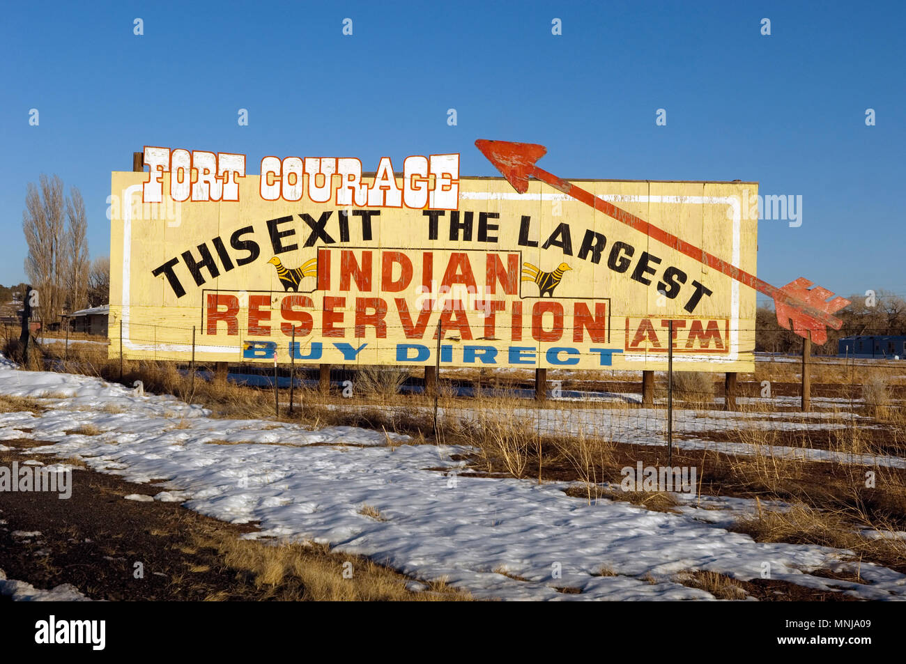 Roadside advertising signs with arrow hi-res stock photography and ...