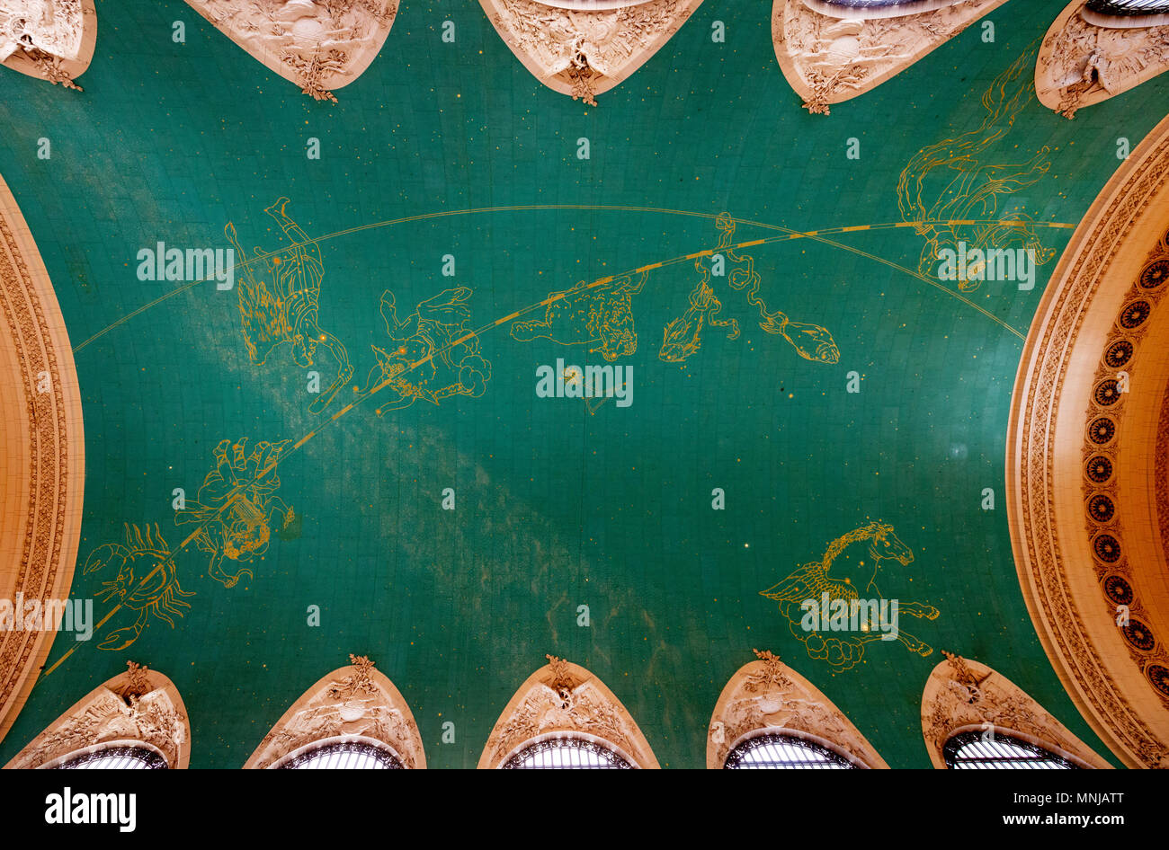 The starry constellation ceiling, Grand central Station, New York city USA Stock Photo