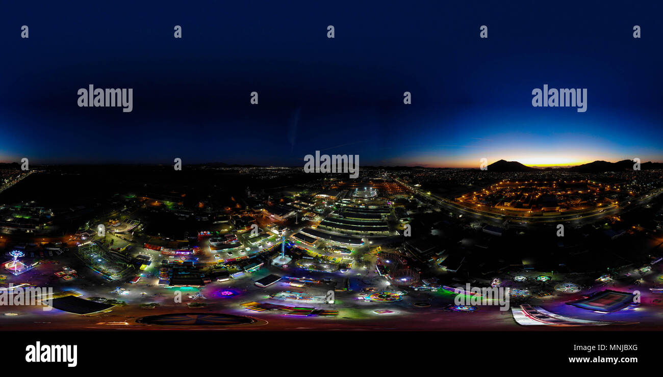 Fair and mechanical games, Feria y juegos mecanicos Aerial view of the ...