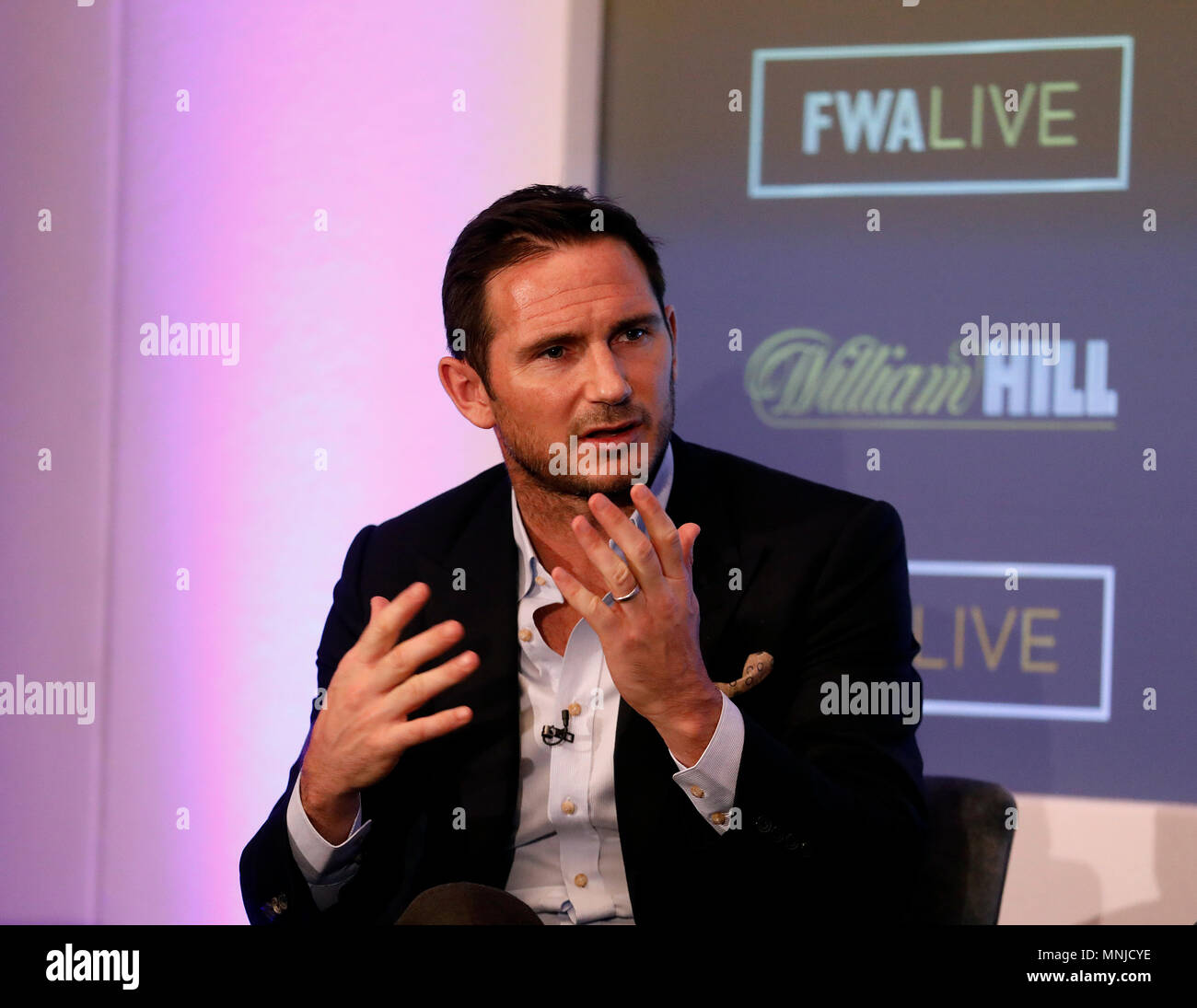 Frank Lampard former England international and Chelsea player during the William Hill FWA Live event at the Landmark Hotel, London. PRESS ASSOCIATION Photo. Picture date: Thursday May 17, 2018. Photo credit should read: Steven Paston/PA Wire Stock Photo