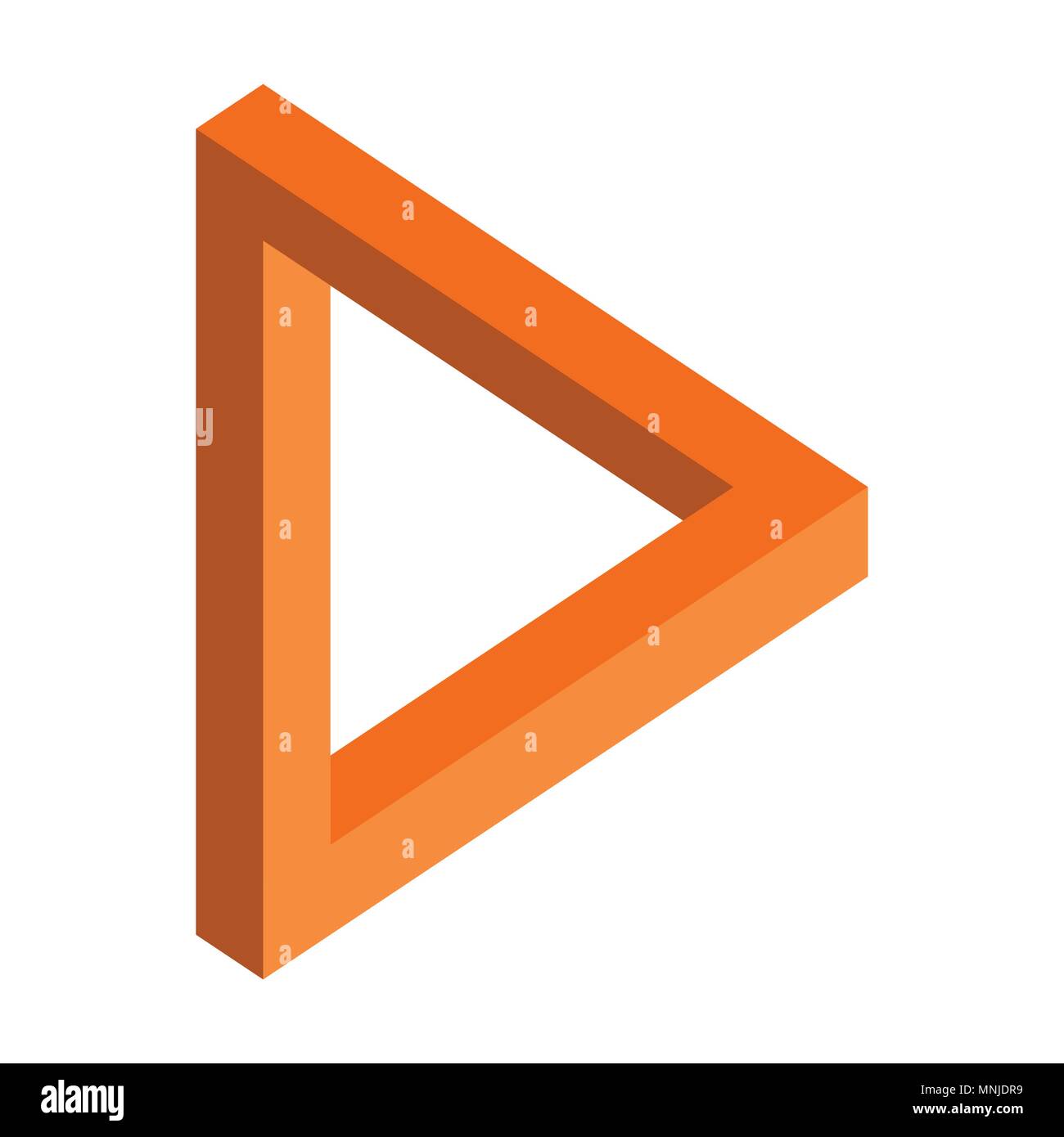 Optical illusion, colorful blocks, different shapes Stock Vector