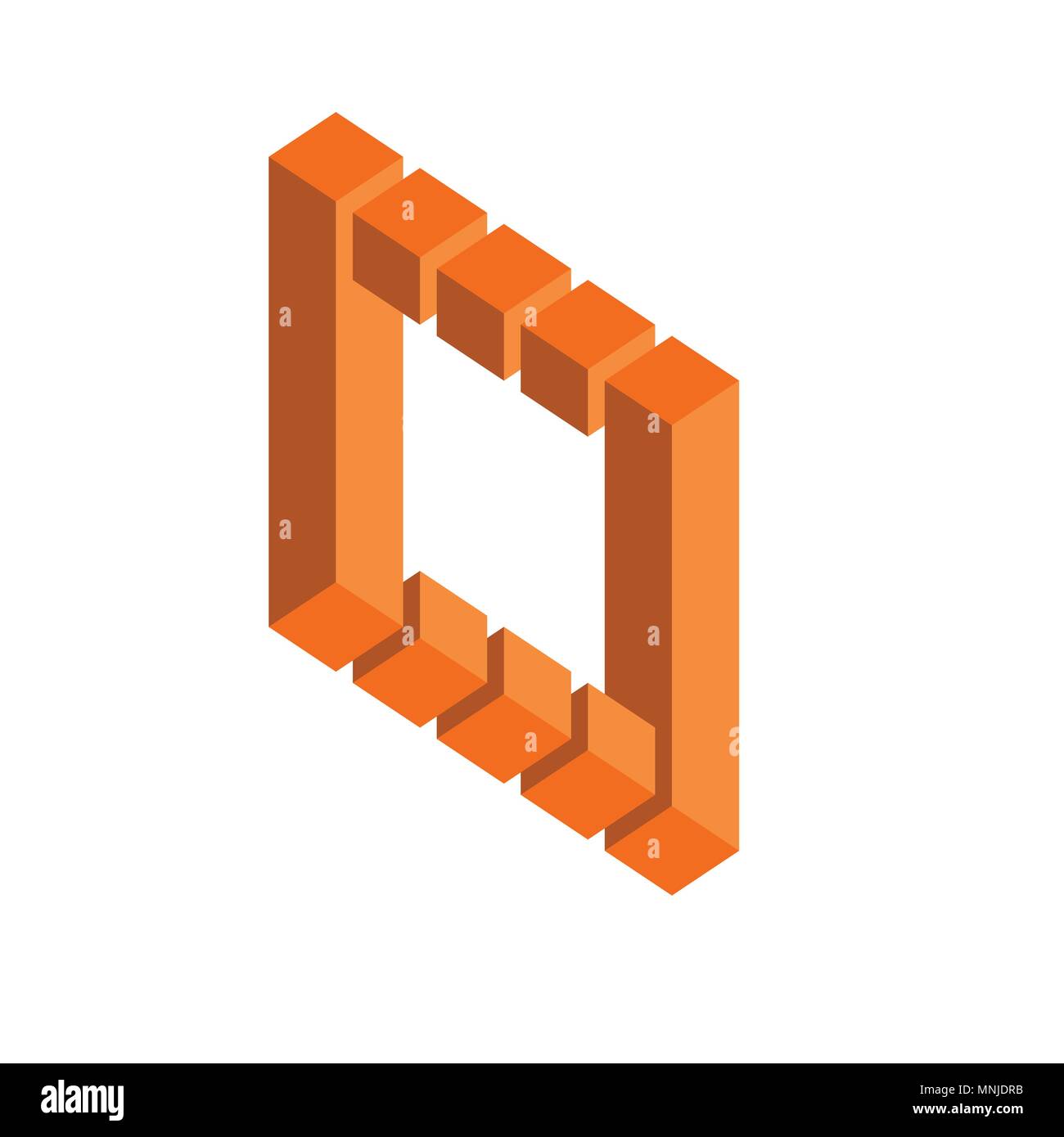 Optical illusion, colorful blocks, different shapes Stock Vector Image ...