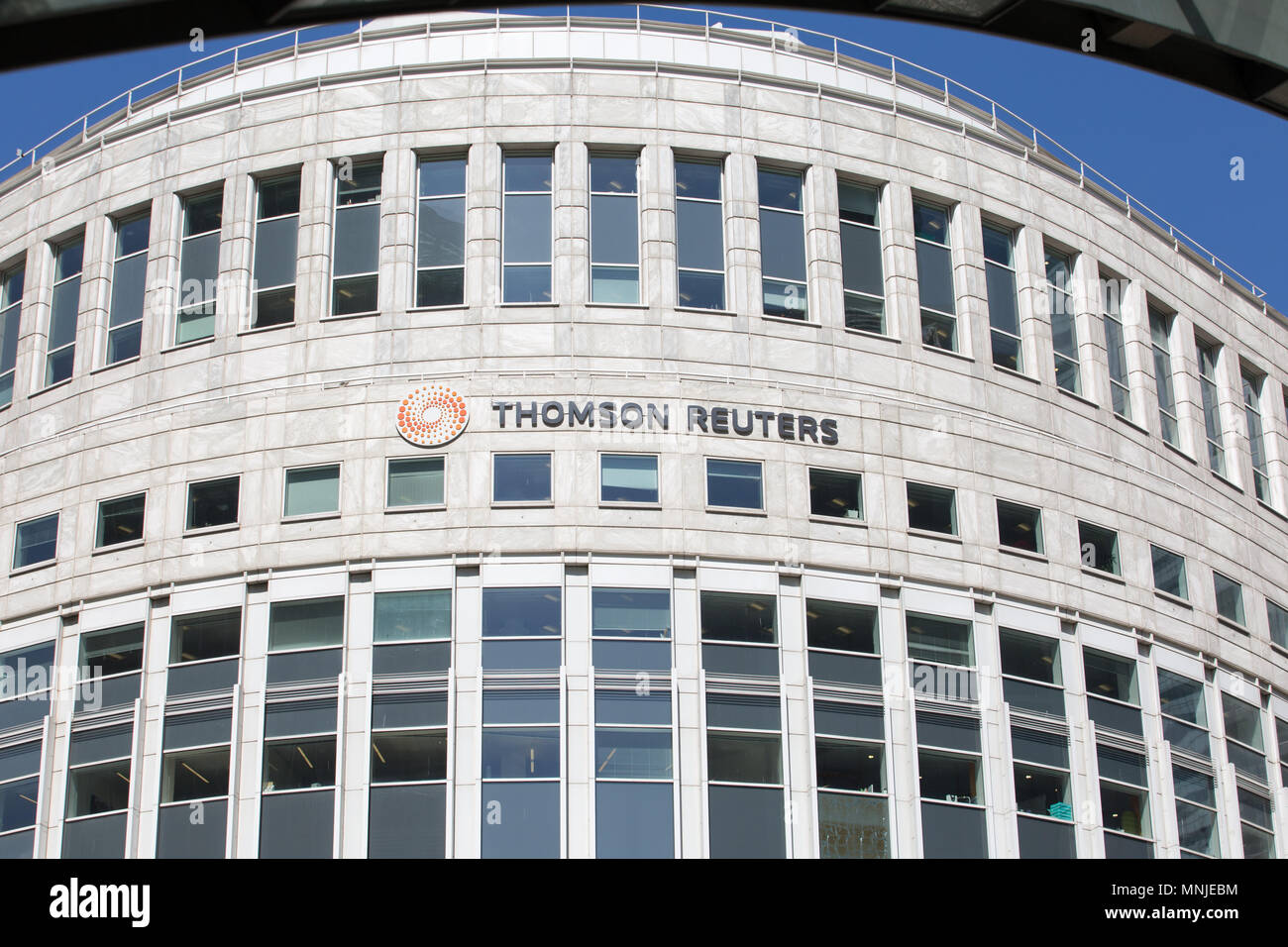 Thomson Reuters offices in Canary Wharf, London Stock Photo