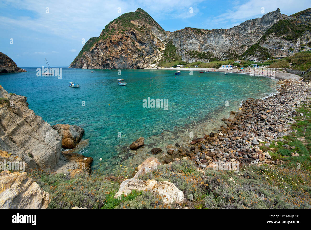 Cala del Porto e Maga Circe beach, Palmarola Island, Lazio, Italy Stock  Photo - Alamy