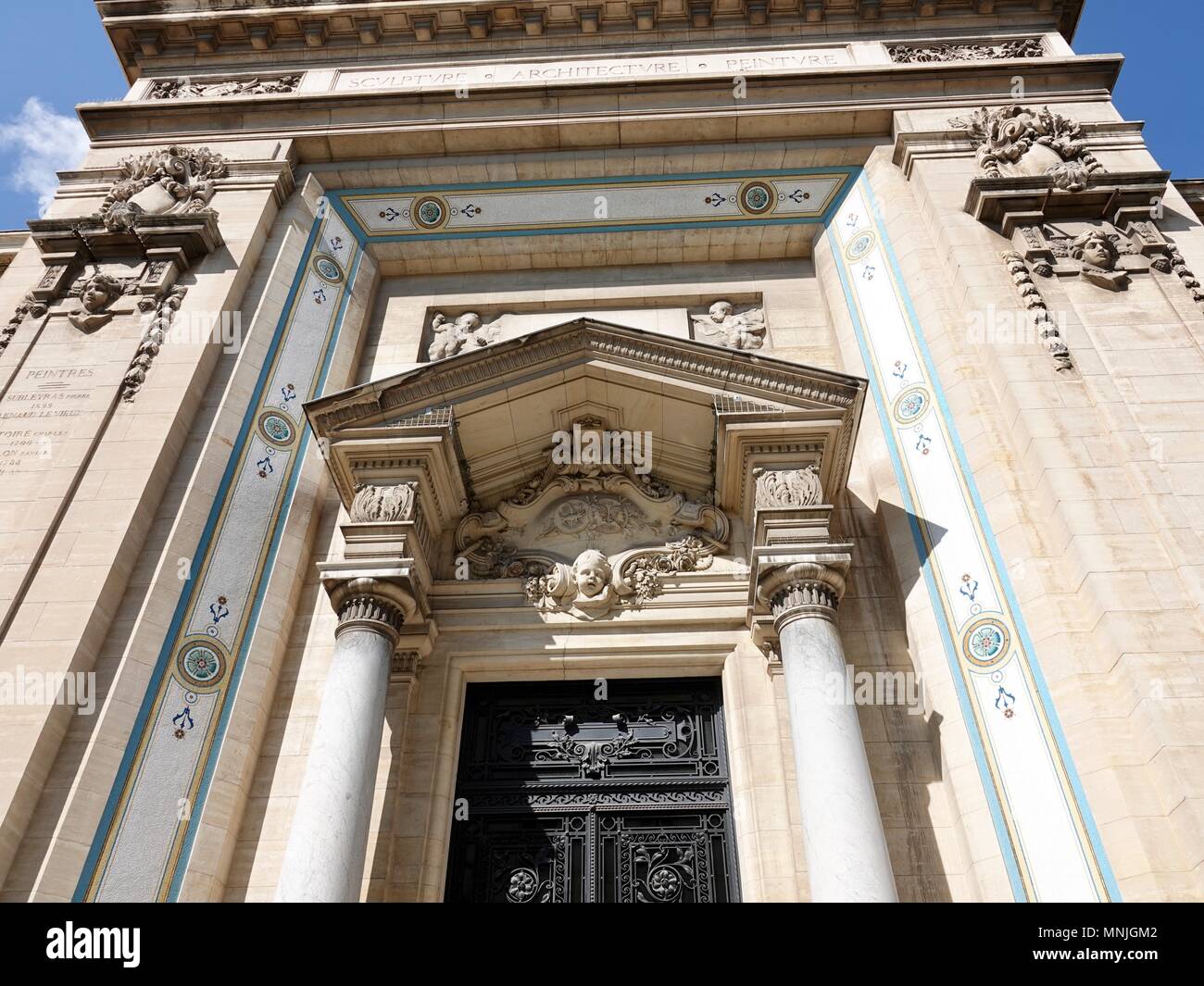 Entrance of the Fine Arts Museum, Musée des BeauxArts de Nîmes, France