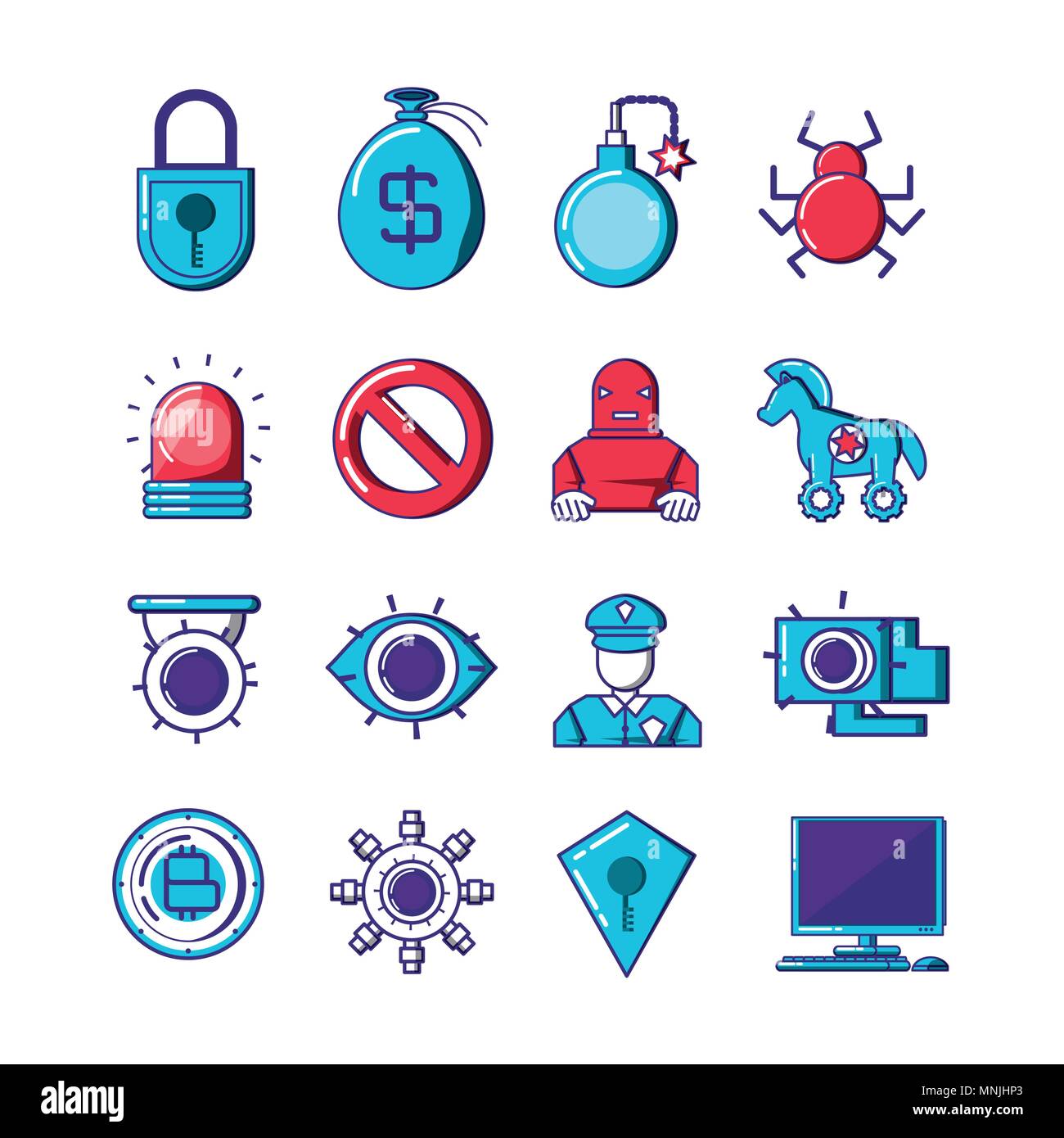 financial technology set icons vector illustration design Stock Vector ...