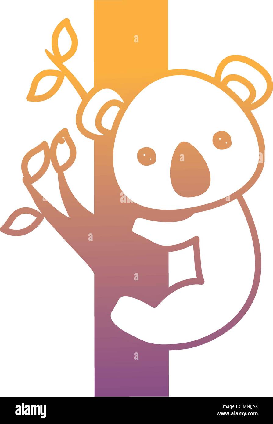 Koala on tree branch Stock Vector Images - Alamy
