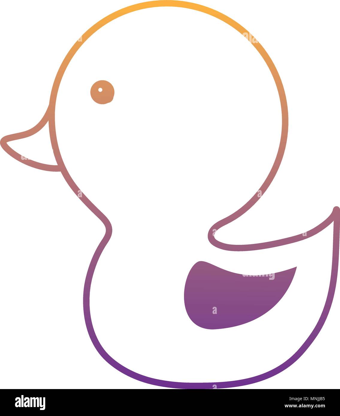 cute duck icon over white background, colorful design. vector ...
