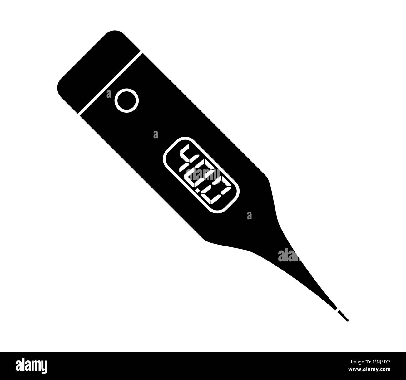 electronic thermometer silhouette design isolated on white background