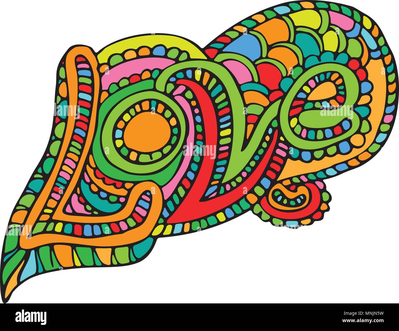Zentangle doodle heart love with ornaments Vector Stock Vector Image ...