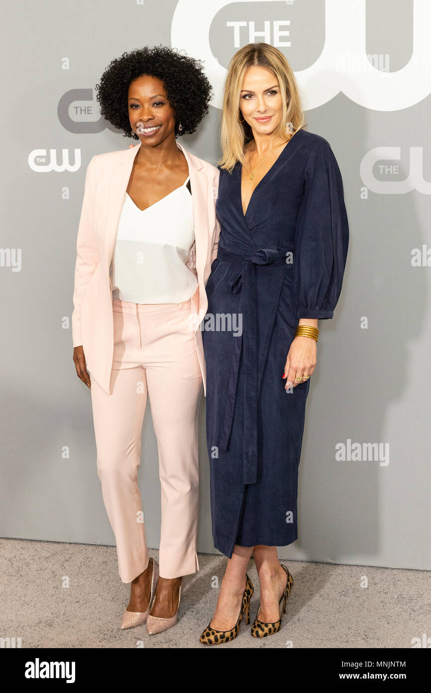 Karma Westbrook and Monet Mazur attend 2018 CW network Upfront at London Hotel (Photo by Lev Radin/Pacific Press) Stock Photo