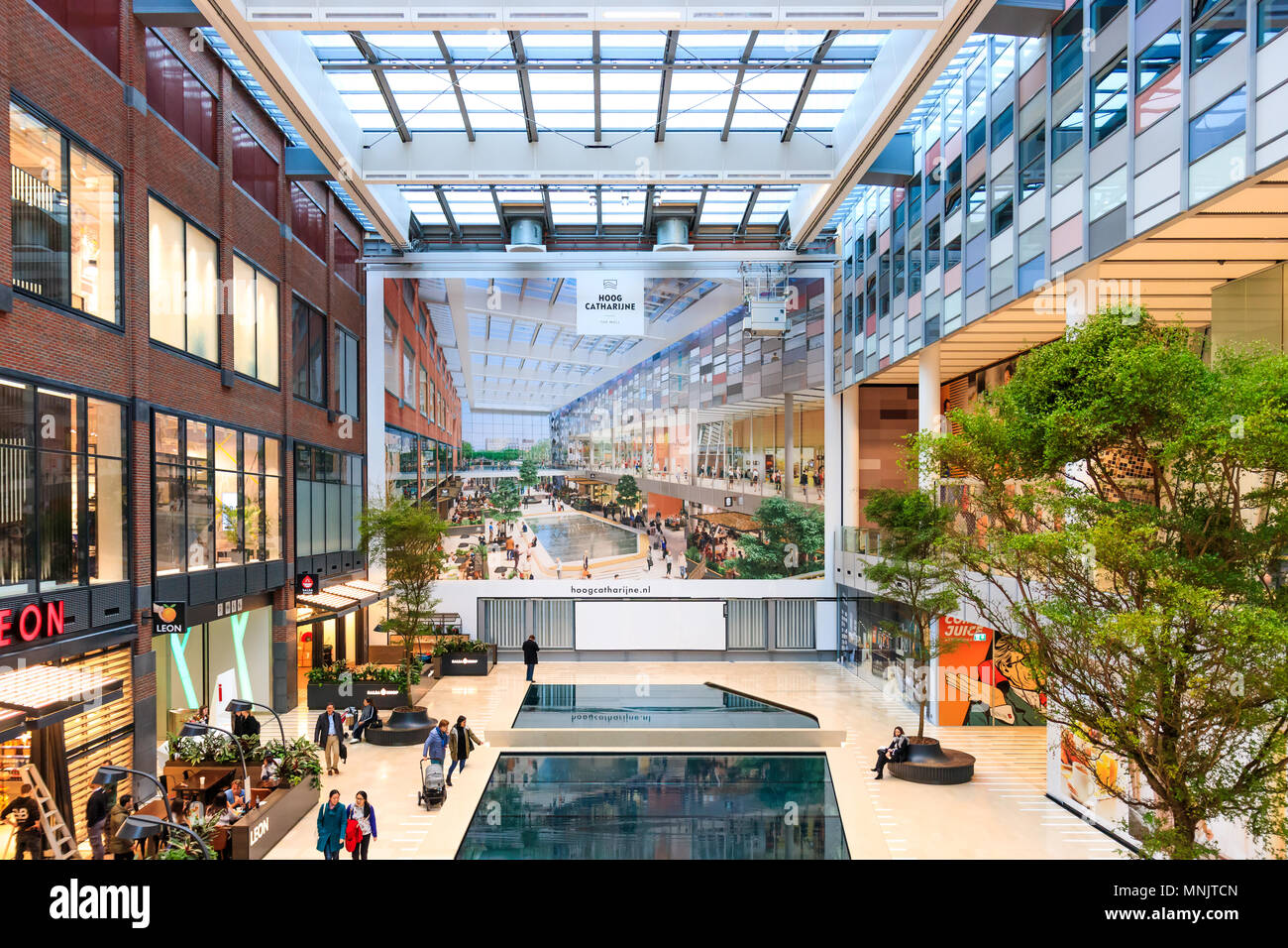 Netherlands, Utrecht, 16 November 2017 - Hoog Catharijne Shopping Mall In Utrecht